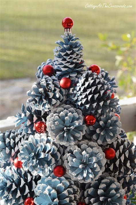 pre lit christmas tree pine cones|white pine cones christmas tree.